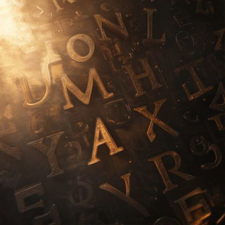 Confetti Terrain style, Midjourney V6.1: typographic composition with large letters