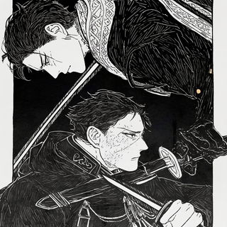 Inkroot Palimpsest style, Midjourney V6.1: black-and-white manga comic strip