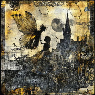 Flytower Marginalia style, Midjourney V6.1: retro fairy-tale illustration