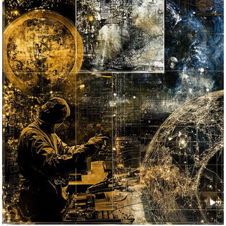 Flytower Marginalia style, Midjourney V6.1: editorial illustration for popular scientific magazine cover