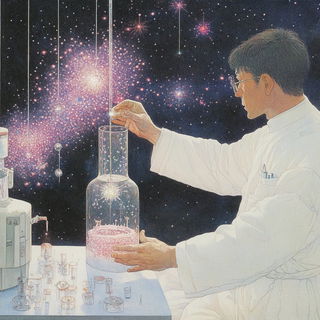 Aigrette Divisionism style, Midjourney V6.1: editorial illustration for popular scientific magazine cover