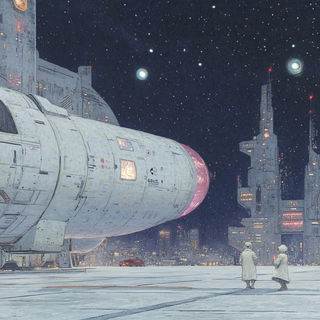 Aigrette Divisionism style, Midjourney V6.1: cinematic shot from sci-fi movie