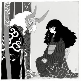 Cyanthresh style, Midjourney V6.1: black-and-white manga comic strip