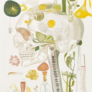 Bifrost Monolithism style, Midjourney V6.1: editorial illustration for popular scientific magazine cover