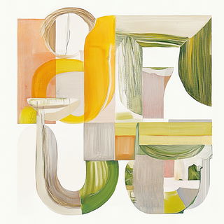 Bifrost Monolithism style, Midjourney V6.1: typographic composition with large letters