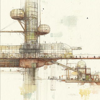 Aurorafolk style, Midjourney V6.1: megacity with futuristic bioarchitecture