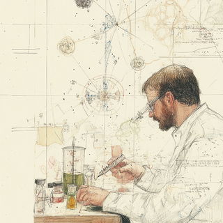 Aurorafolk style, Midjourney V6.1: editorial illustration for popular scientific magazine cover