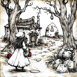Pastelarchipelago style, Midjourney V6.1: retro fairy-tale illustration