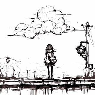 Pastelarchipelago style, Midjourney V6.1: black-and-white manga comic strip
