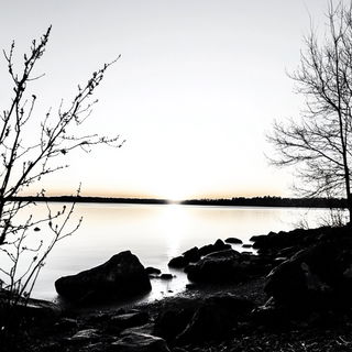 Pastelarchipelago style, Midjourney V6.1: realistic landscape photograph of quiet dawn