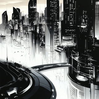 Beastbanner style, Midjourney V6.1: megacity with futuristic bioarchitecture