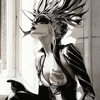 Beastbanner style, Midjourney V6.1: haute-couture fashion outfit
