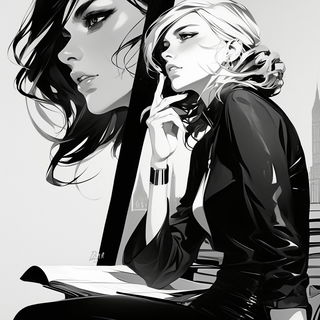 Beastbanner style, Midjourney V6.1: black-and-white manga comic strip