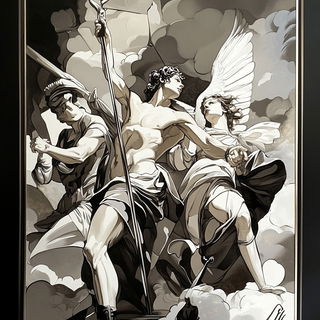 Beastbanner style, Midjourney V6.1: classical 18th-century oil painting