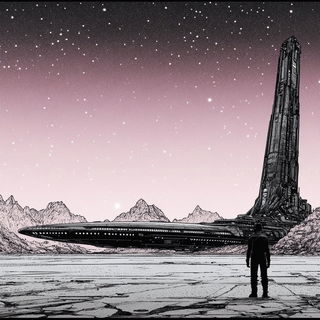 Copystrata style, Midjourney V6.1: cinematic shot from sci-fi movie