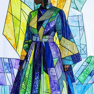 Suncrest Woodcutry style, Midjourney V6.1: haute-couture fashion outfit