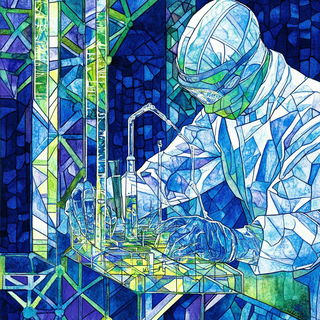 Suncrest Woodcutry style, Midjourney V6.1: editorial illustration for popular scientific magazine cover
