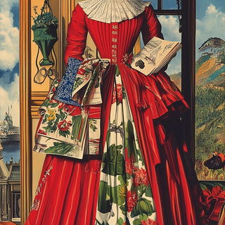 Marmalade Aeromechanics style, Midjourney V6.1: haute-couture fashion outfit