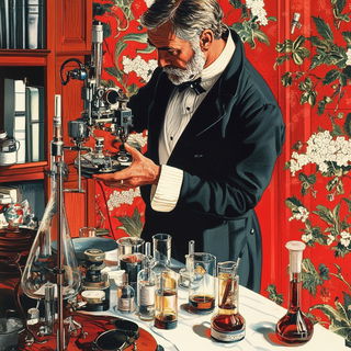 Marmalade Aeromechanics style, Midjourney V6.1: editorial illustration for popular scientific magazine cover