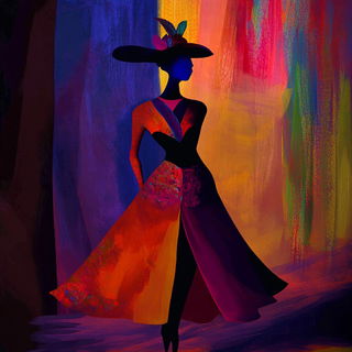 Profileburst style, Midjourney V6.1: haute-couture fashion outfit