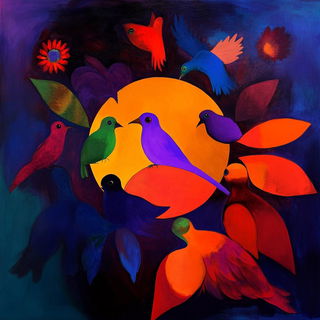 Profileburst style, Midjourney V6.1: traditional folk art
