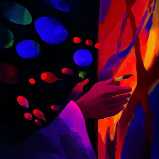 Profileburst style, Midjourney V6.1: editorial illustration for popular scientific magazine cover