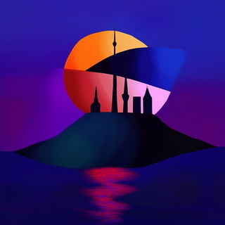 Profileburst style, Midjourney V6.1: bold minimalist logo design for Istanbul city municipal services