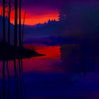 Profileburst style, Midjourney V6.1: realistic landscape photograph of quiet dawn