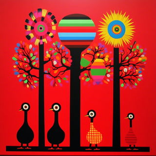 Bazaar Scrape style, Midjourney V6.1: traditional folk art