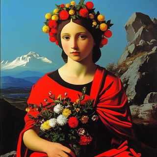 Bazaar Scrape style, Midjourney V6.1: classical 18th-century oil painting