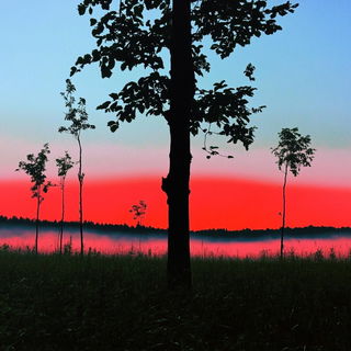 Bazaar Scrape style, Midjourney V6.1: realistic landscape photograph of quiet dawn