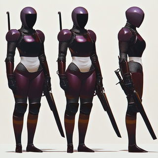 Veyra Copyworks style, Midjourney V6.1: concept art character design of retropunk steam knight