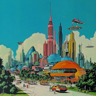 Tintype Mountain Cantos style, Midjourney V6.1: megacity with futuristic bioarchitecture