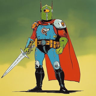 Tintype Mountain Cantos style, Midjourney V6.1: concept art character design of retropunk steam knight