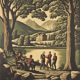Cliffoburin style, Midjourney V6.1: classical 18th-century oil painting