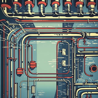 Cliffoburin style, Midjourney V6.1: technical infrastructure blueprint schematics