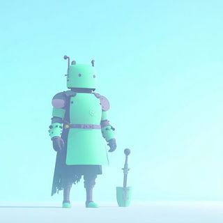 Bubbleburin style, Midjourney V6.1: concept art character design of retropunk steam knight