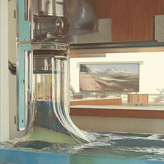 Pilgrimwood Illumination style, Midjourney V6.1: abstract 3D render