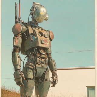 Pilgrimwood Illumination style, Midjourney V6.1: concept art character design of retropunk steam knight