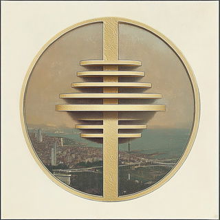 Pilgrimwood Illumination style, Midjourney V6.1: bold minimalist logo design for Istanbul city municipal services