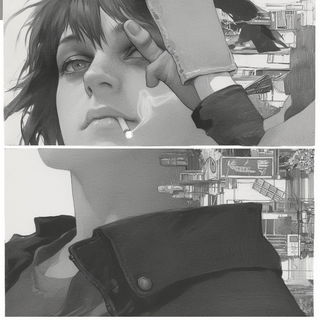 Pilgrimwood Illumination style, Midjourney V6.1: black-and-white manga comic strip