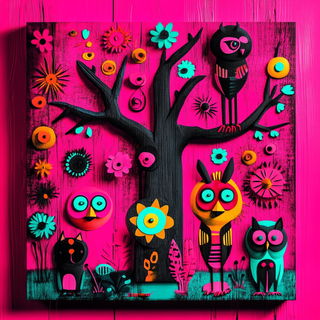 Passageflare style, Midjourney V6.1: traditional folk art
