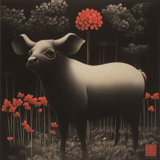Cryocontourism style, Midjourney V6.1: traditional folk art