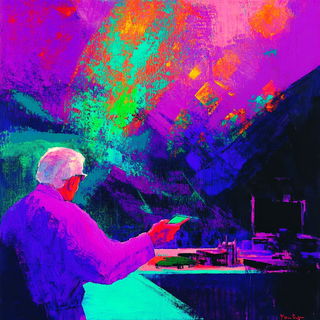 Catoptric Ruinism style, Midjourney V6.1: editorial illustration for popular scientific magazine cover
