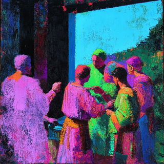 Catoptric Ruinism style, Midjourney V6.1: classical 18th-century oil painting