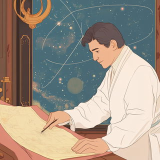 Fossil Bridge Event style, Midjourney V6.1: editorial illustration for popular scientific magazine cover