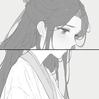 Fossil Bridge Event style, Midjourney V6.1: black-and-white manga comic strip