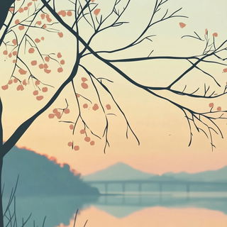 Fossil Bridge Event style, Midjourney V6.1: realistic landscape photograph of quiet dawn