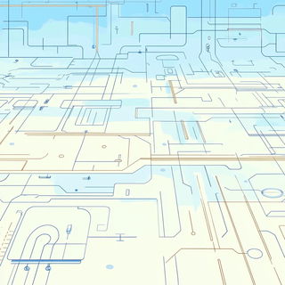 Fossil Bridge Event style, Midjourney V6.1: technical infrastructure blueprint schematics