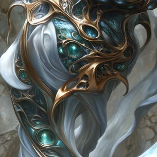 Floating Festival of Eyes style, Midjourney V6.1: abstract 3D render